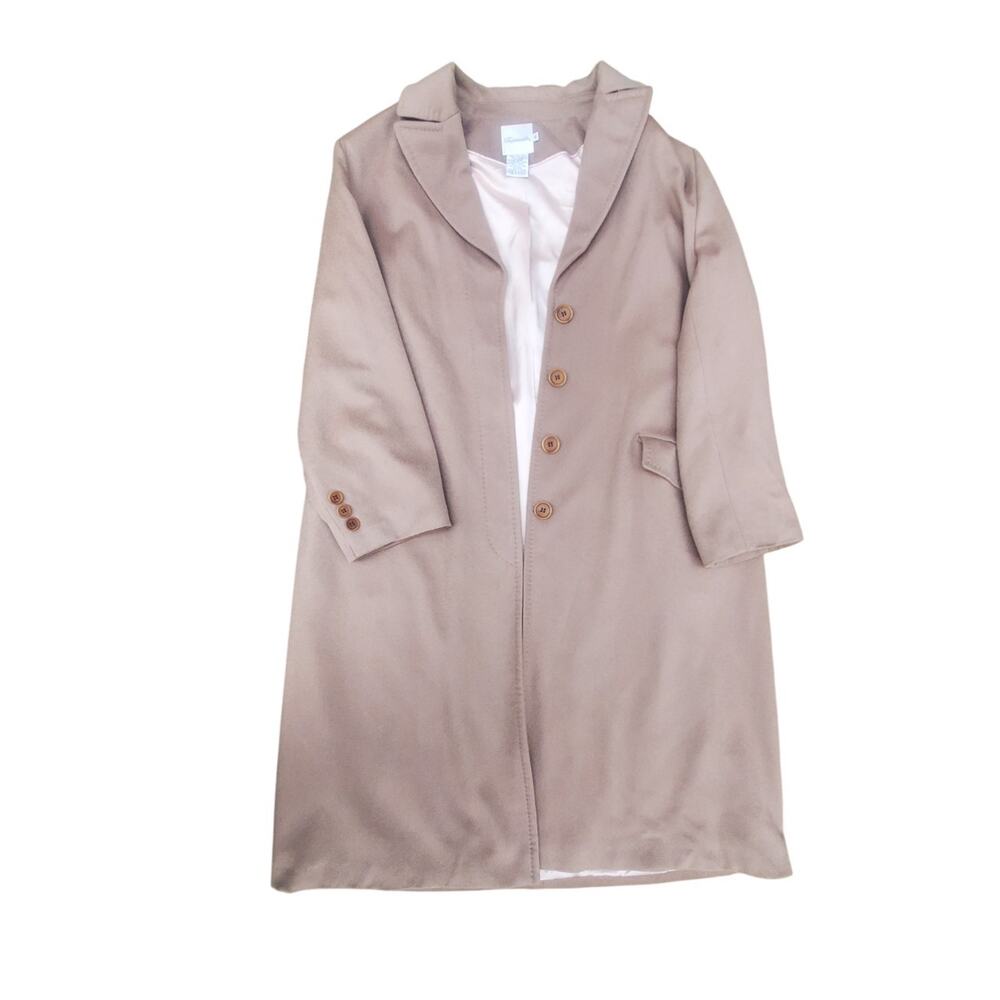 XL Vintage Womens Faconnable Long Wool Coat Albert Goldberg Loro Piana Jacket